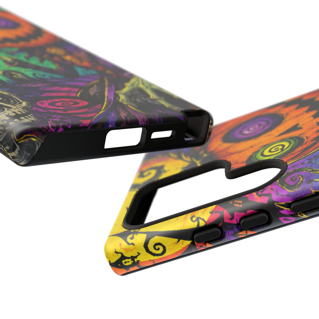 Halloween Pumpkin Skull Phone Case — Psychedelic Jack-o'-Lantern Tough Case