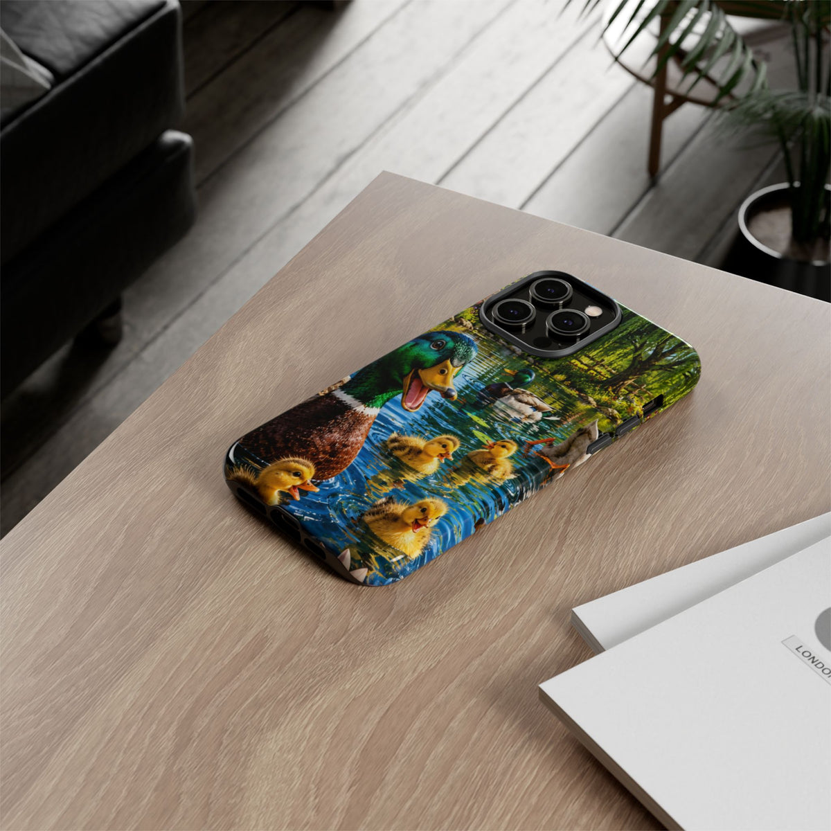 Duck Family Phone Case — Cute Mallard & Ducklings Protective Tough Case