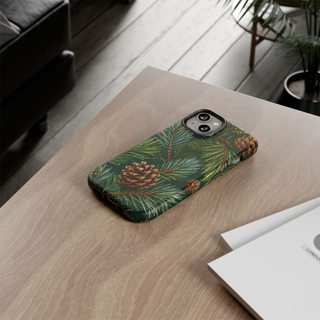 Pinecone Pines Phone Case — Festive Evergreen iPhone Cover