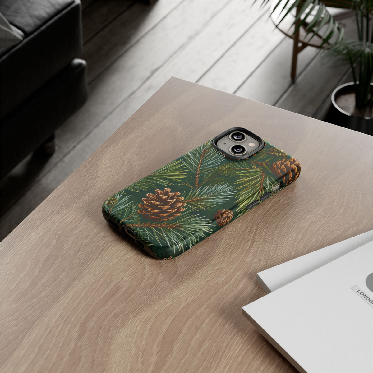 Pinecone Pines Phone Case — Festive Evergreen iPhone Cover
