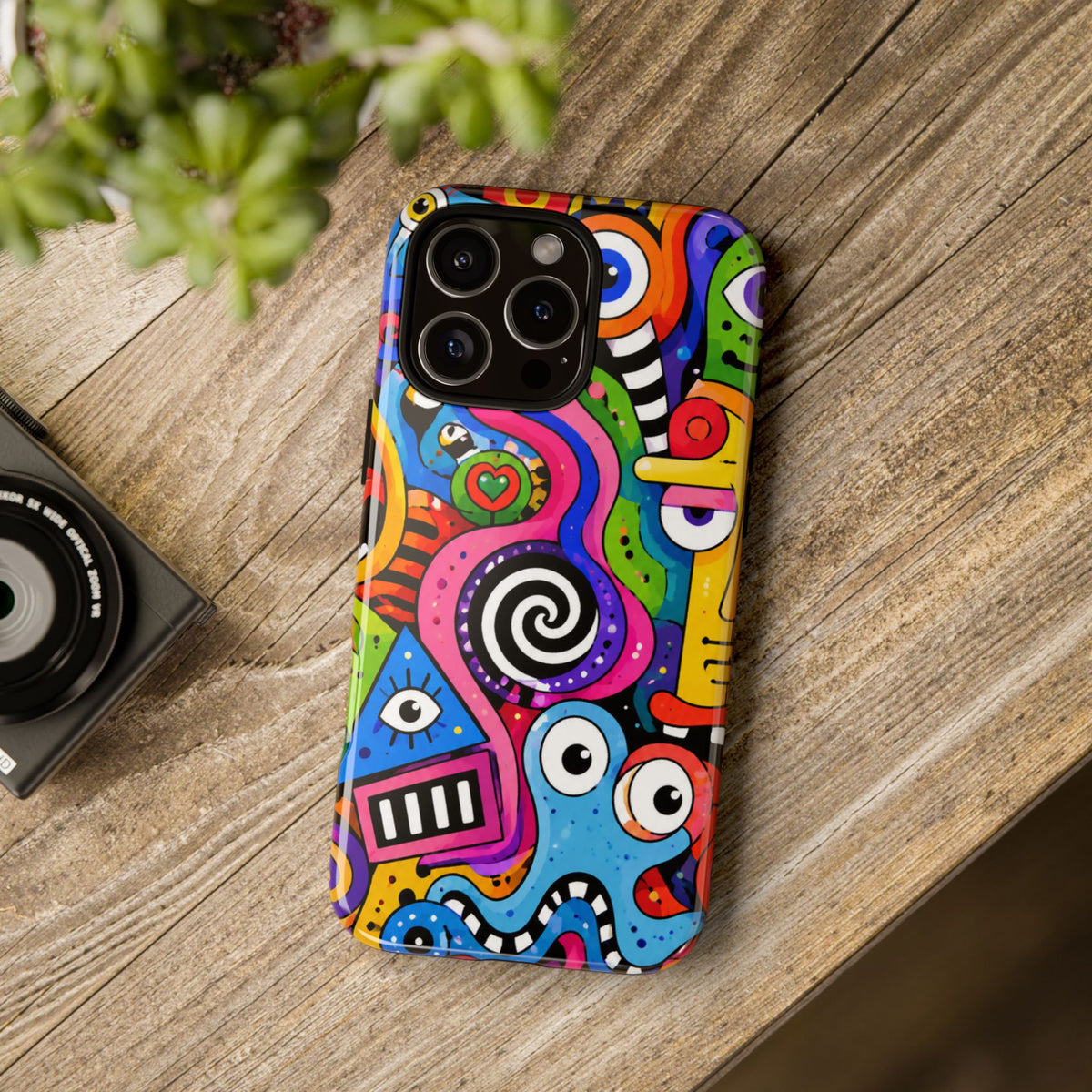 Colorful Abstract Doodle Tough Phone Case