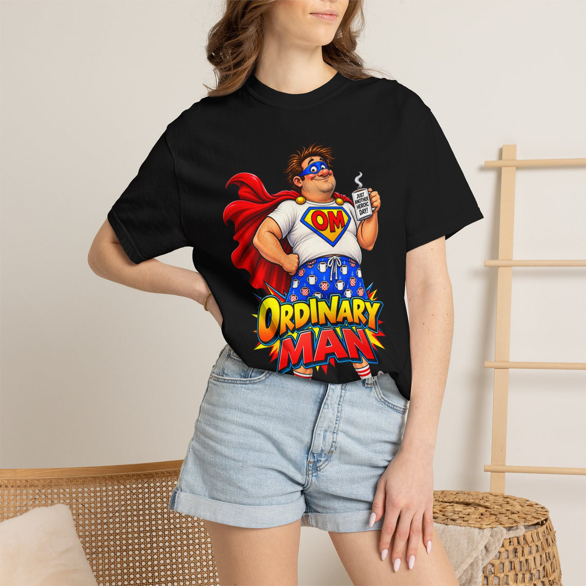 Ordinary Man Graphic T-Shirt — Funny Superhero Dad Tee