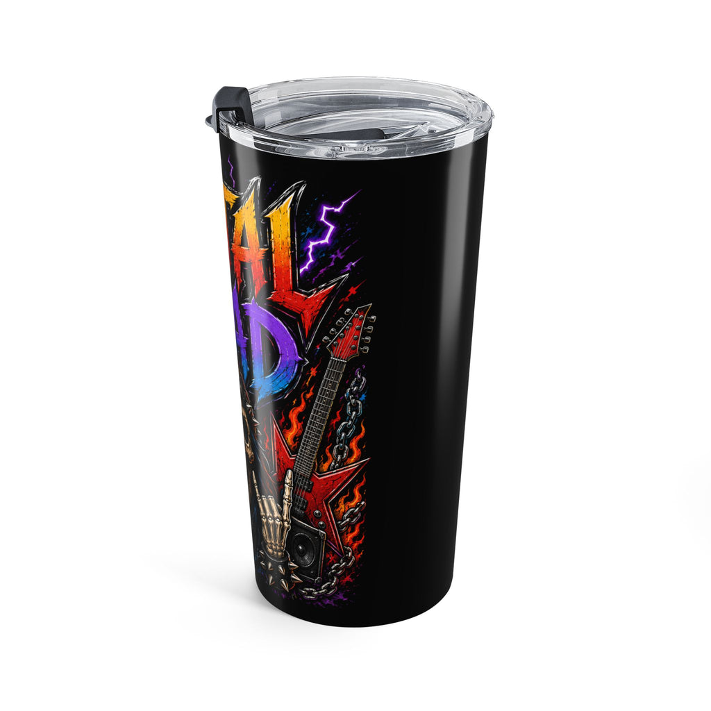 Metalhead Skull Tumbler 20oz | Rock Music Stainless Travel Cup