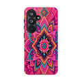 Floral Mandala Tough Phone Case — Pink Boho Protective Cover