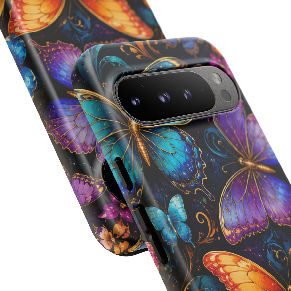 Butterfly Tough Phone Case — Colorful Floral Butterflies Protective Cover