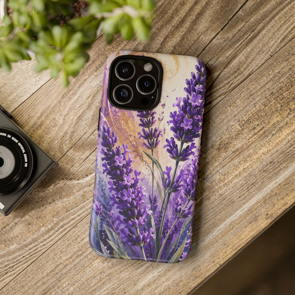 Lavender Bouquet Tough Phone Case — Protective Floral iPhone Case