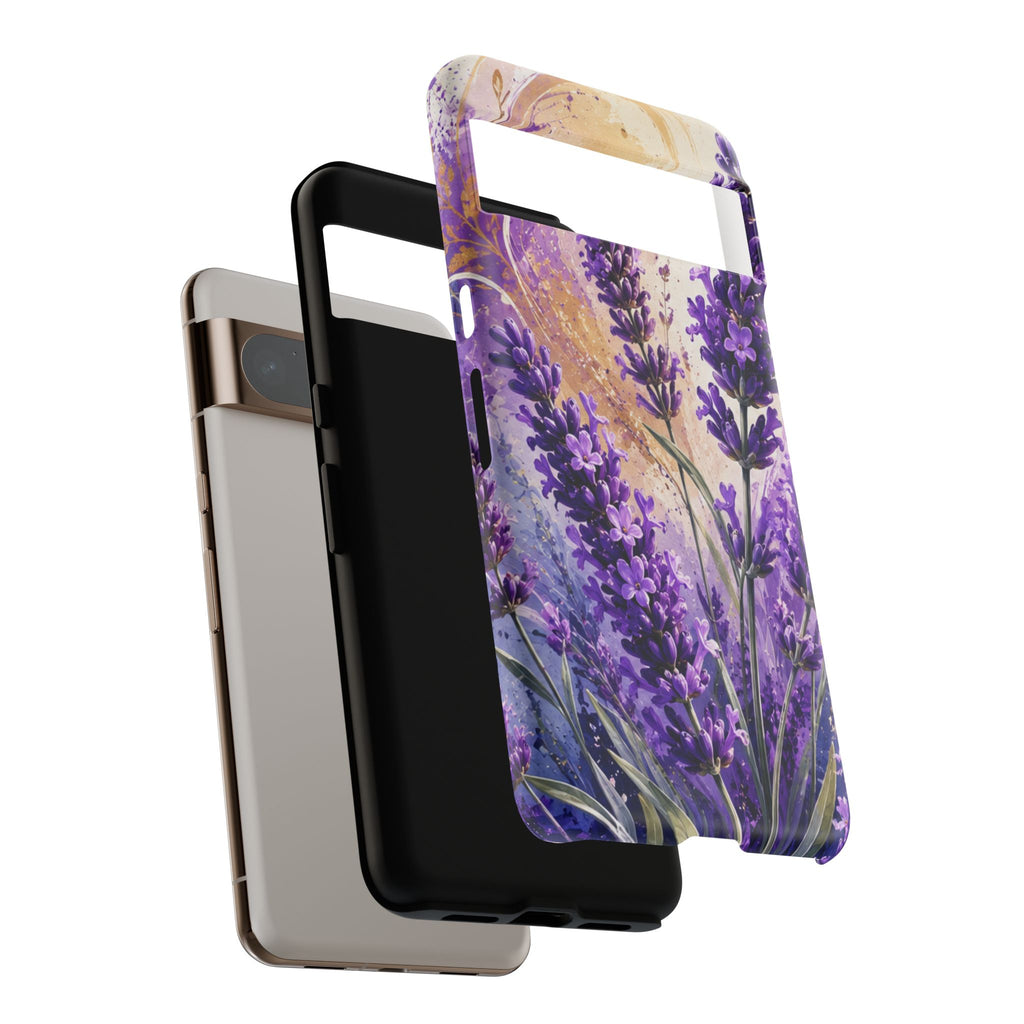 Lavender Bouquet Tough Phone Case — Protective Floral iPhone Case