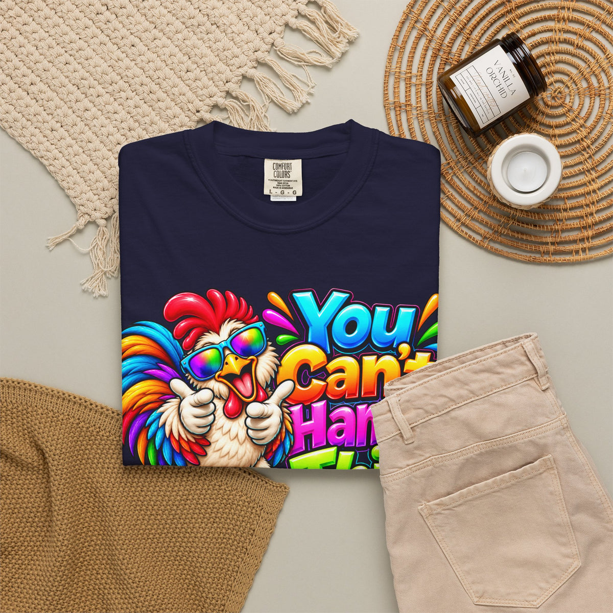 You Can't Handle This Rooster T-Shirt — Funny Colorful Rooster Graphic Tee