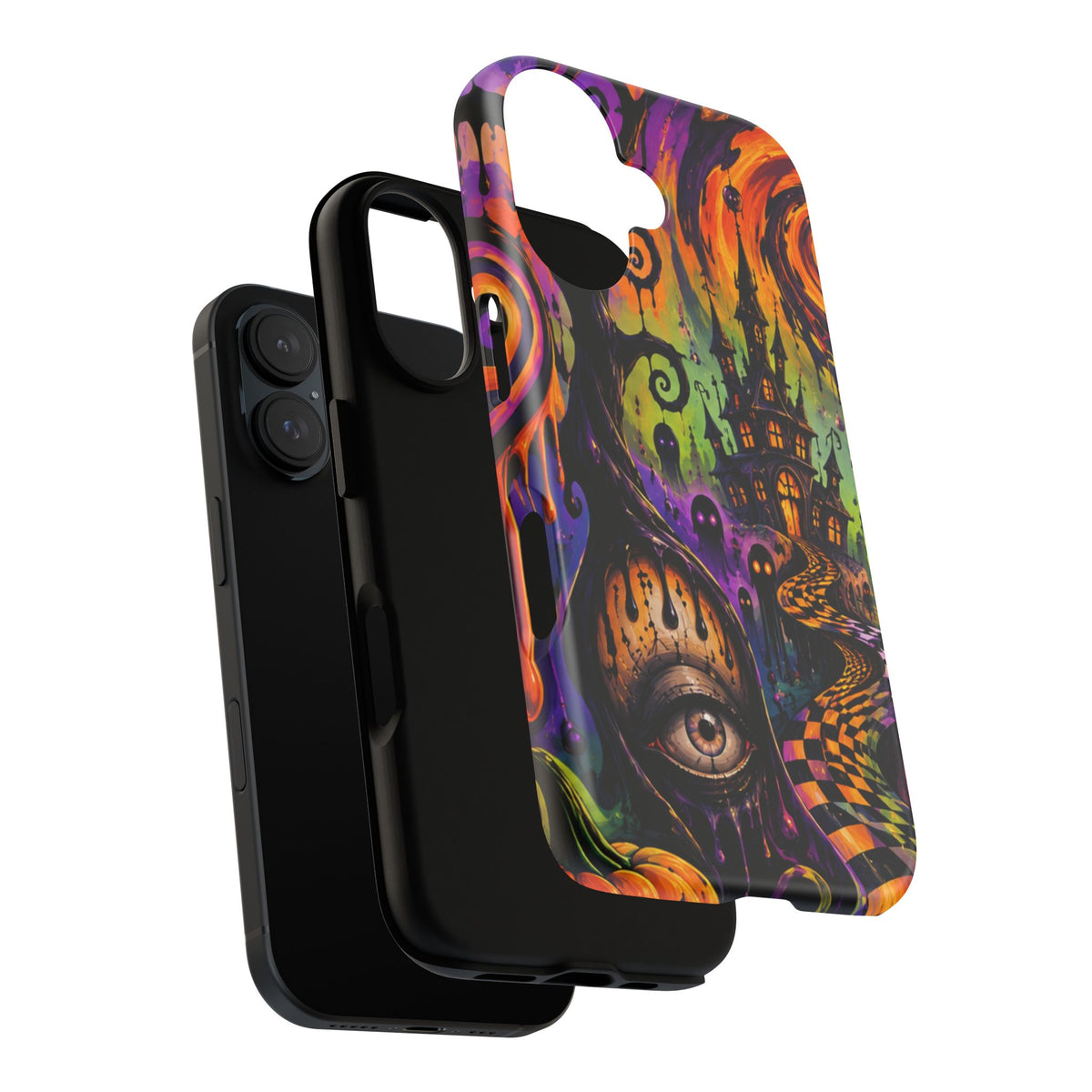 Phone Case — Psychedelic Haunted House Halloween Design