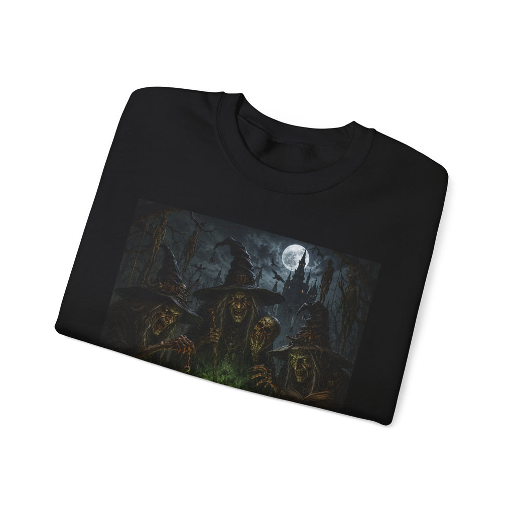 Witches Cauldron Crewneck Sweatshirt — Spooky Halloween Witch Craft Pullover