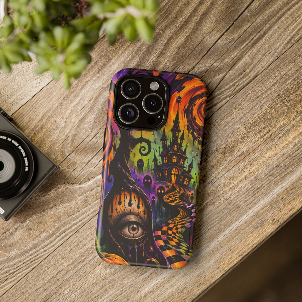 Phone Case — Psychedelic Haunted House Halloween Design