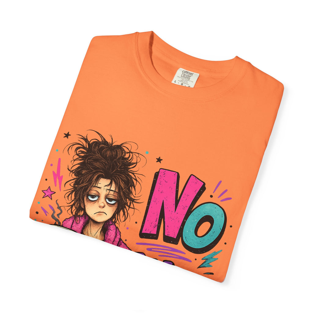No Talkie Graphic T-Shirt | Grumpy Coffee Girl Illustration