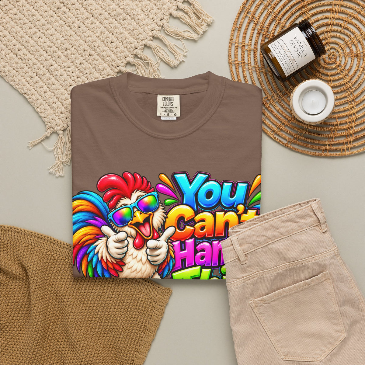 You Can't Handle This Rooster T-Shirt — Funny Colorful Rooster Graphic Tee