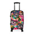 Colorful French Bulldog Suitcase – Cute Puppy Hearts & Sunglasses Carry-On