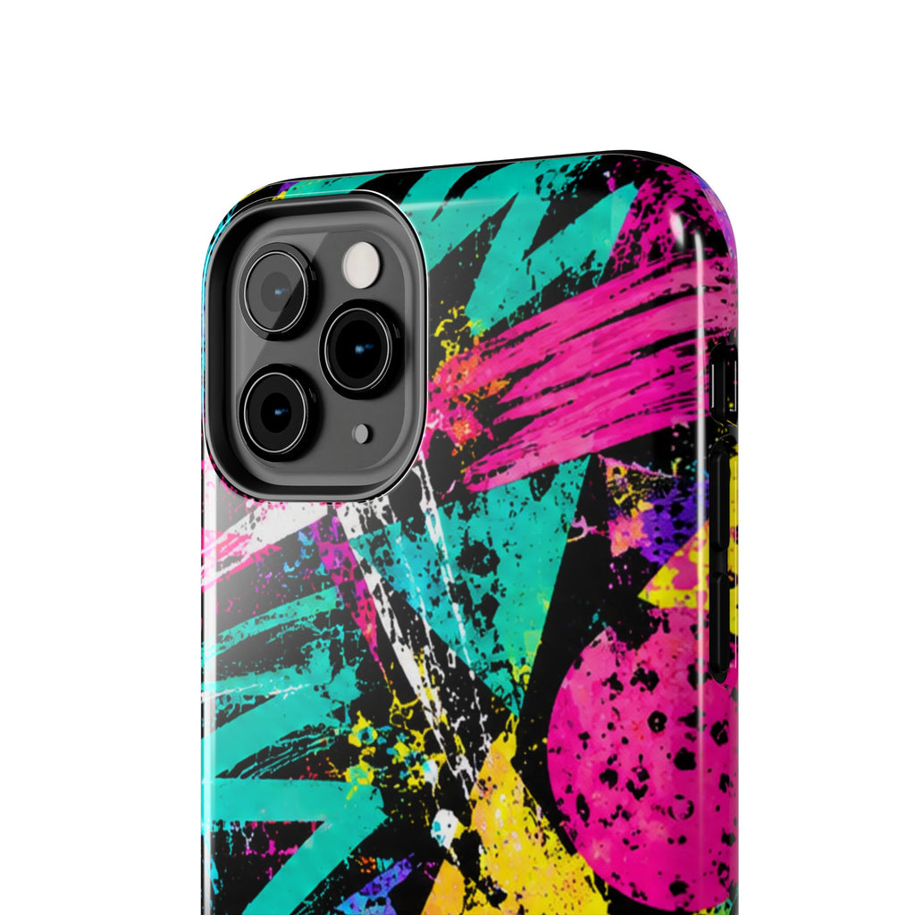 Tough Phone Case — Neon Graffiti Splash Protective Cover