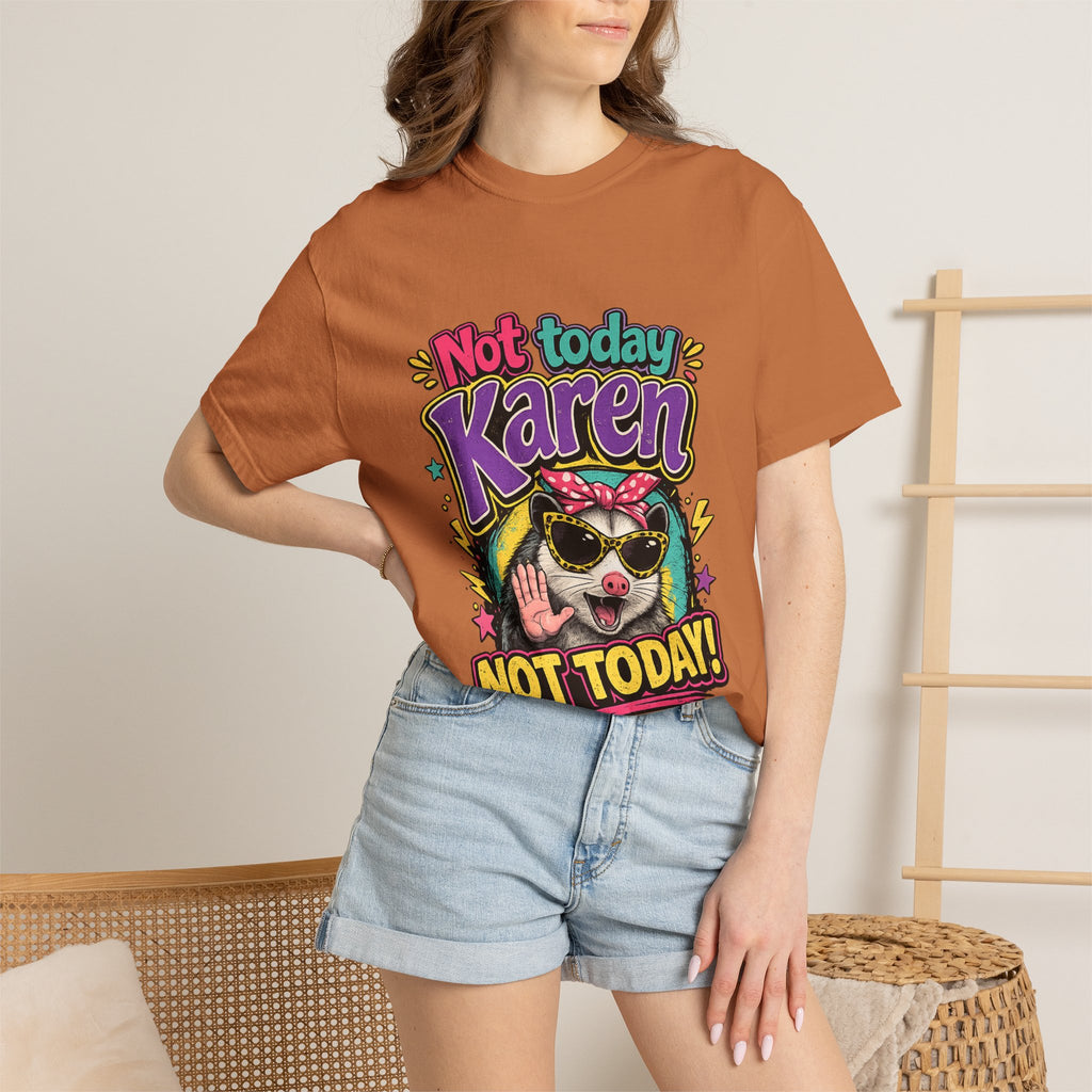 Not Today Karen dog graphic T-Shirt | Sassy Pet Illustration