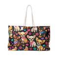 Chihuahua Pattern Weekender Bag | Cute Puppies, Hearts & Flowers