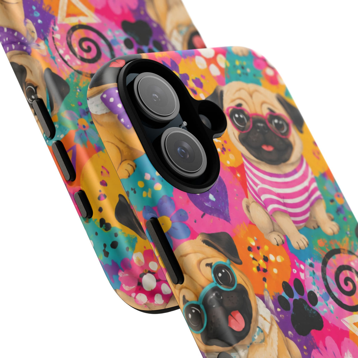 Pug Pop Art Phone Case — Colorful Pug Pattern Tough Case