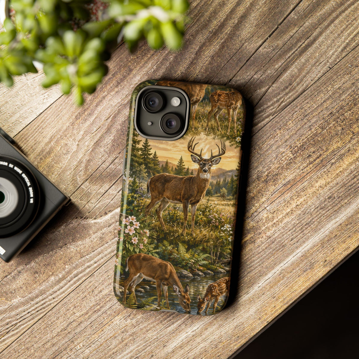 Deer Forest Phone Case — Woodland Bucks Nature iPhone Cover