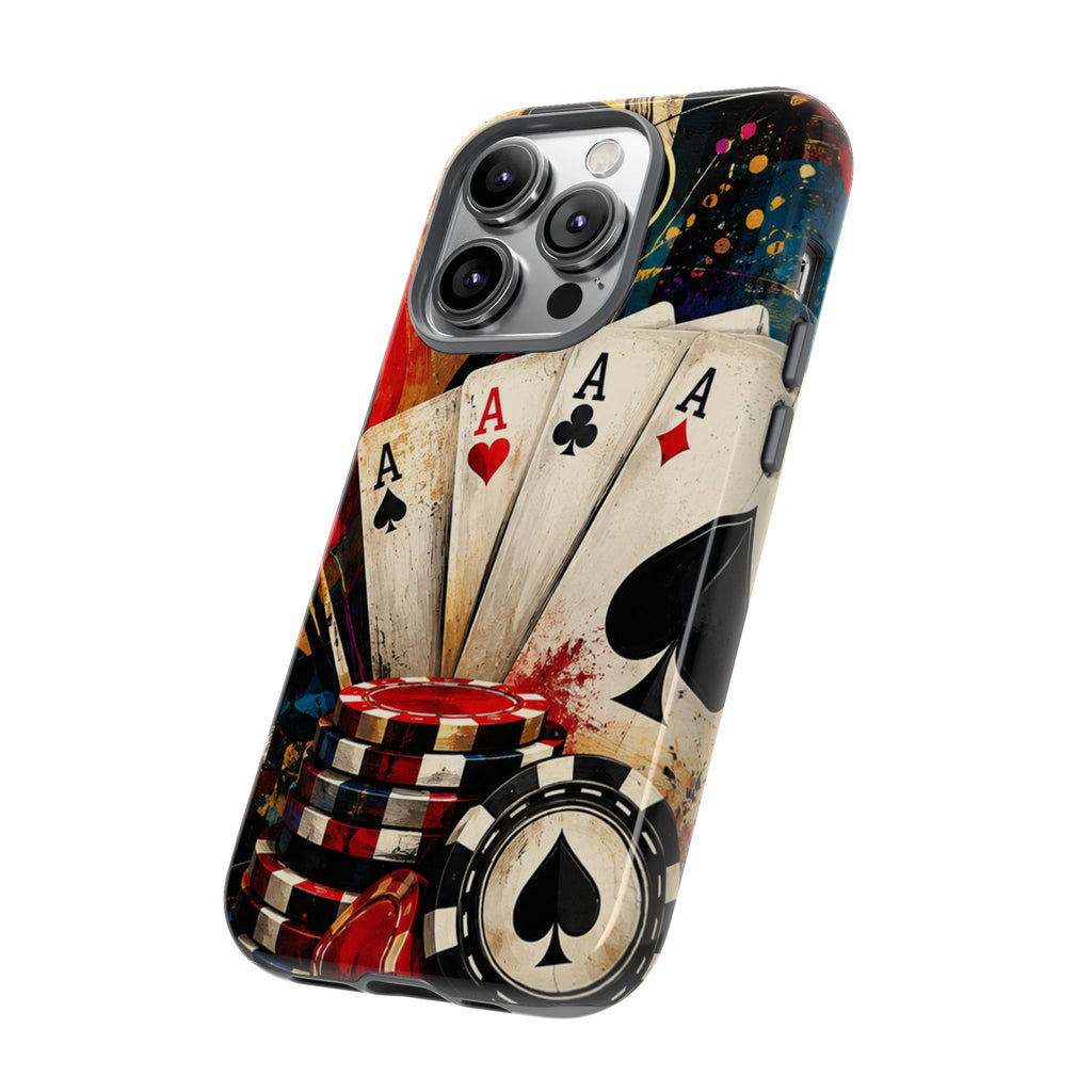 Casino Poker Ace Phone Case — Vintage Playing Cards & Chips Protective Cover