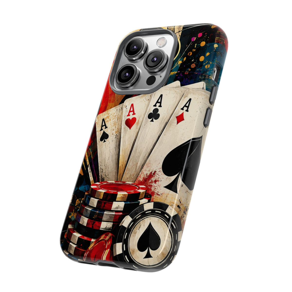Casino Poker Ace Phone Case — Vintage Playing Cards & Chips Protective Cover