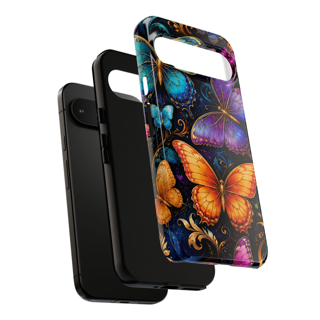 Butterfly Tough Phone Case — Colorful Floral Butterflies Protective Cover
