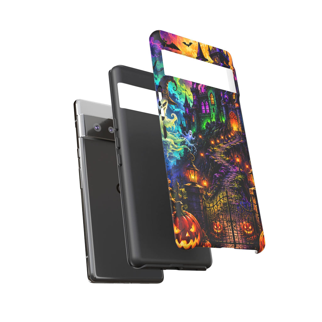 Halloween Haunted Castle Phone Case — Spooky Pumpkin & Ghost Tough Case