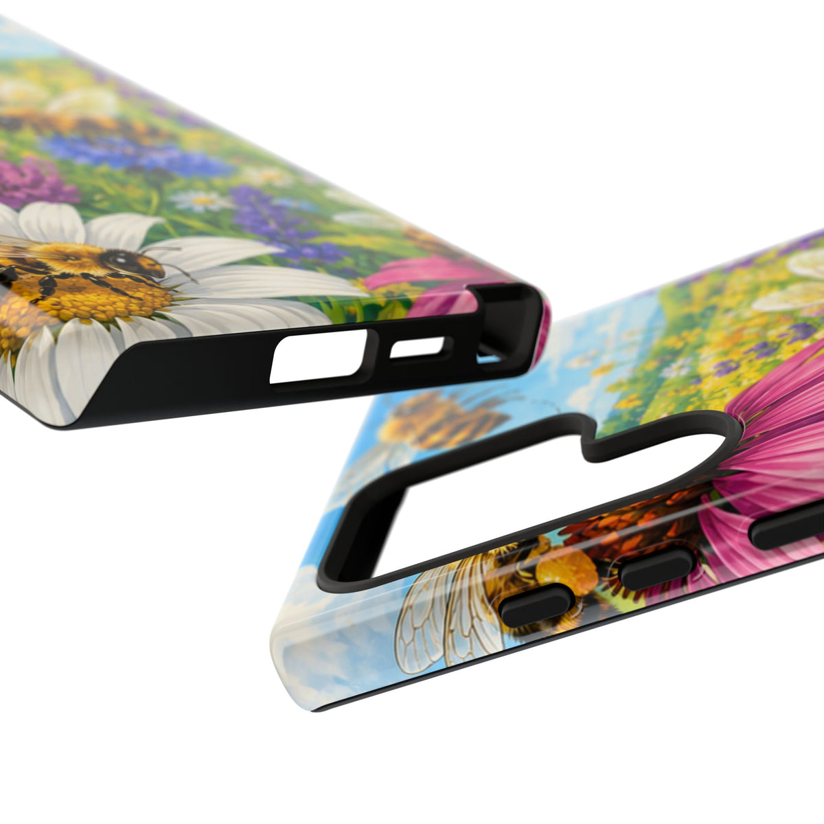 Bee Meadow Phone Case — Floral Honeybee Protective Cover