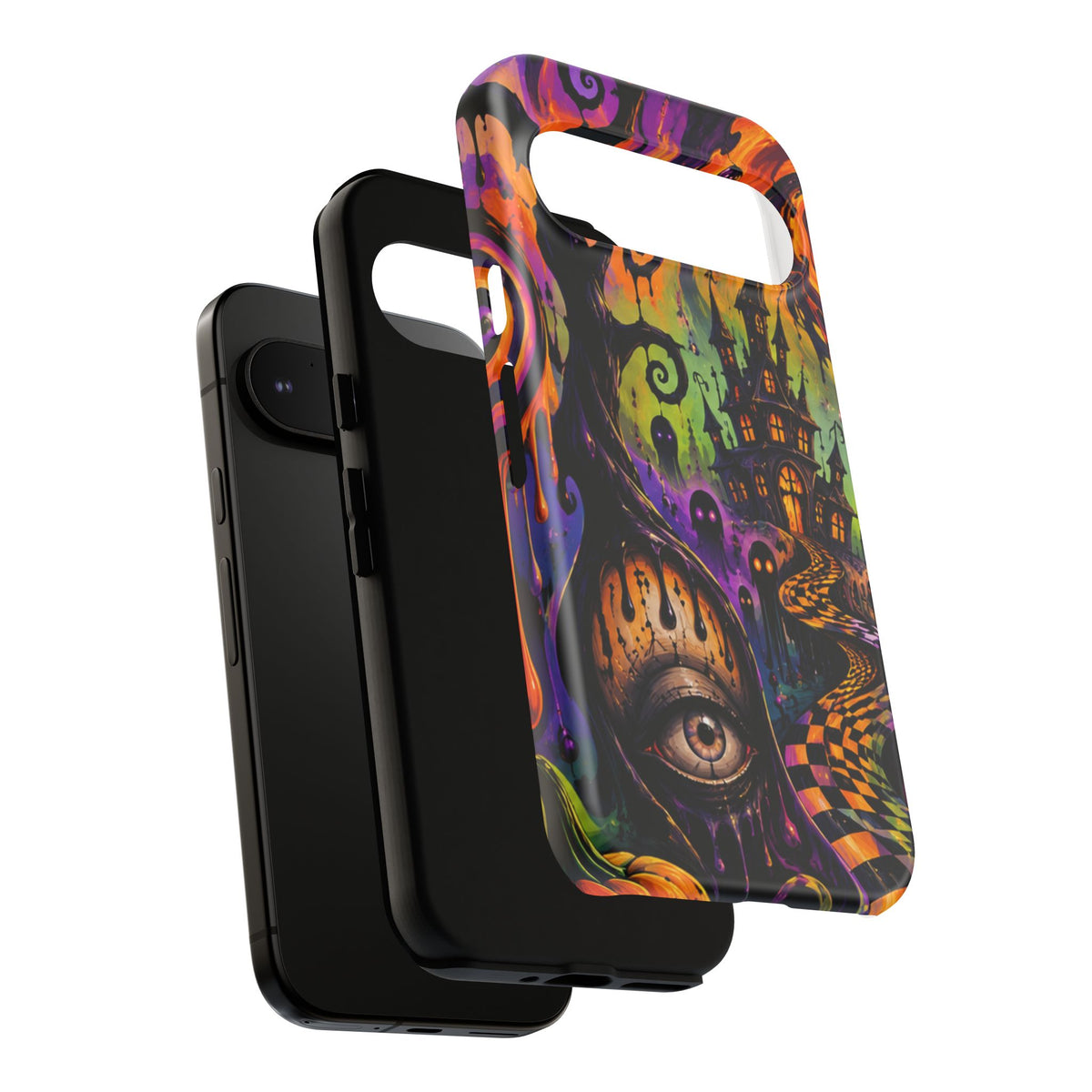 Phone Case — Psychedelic Haunted House Halloween Design