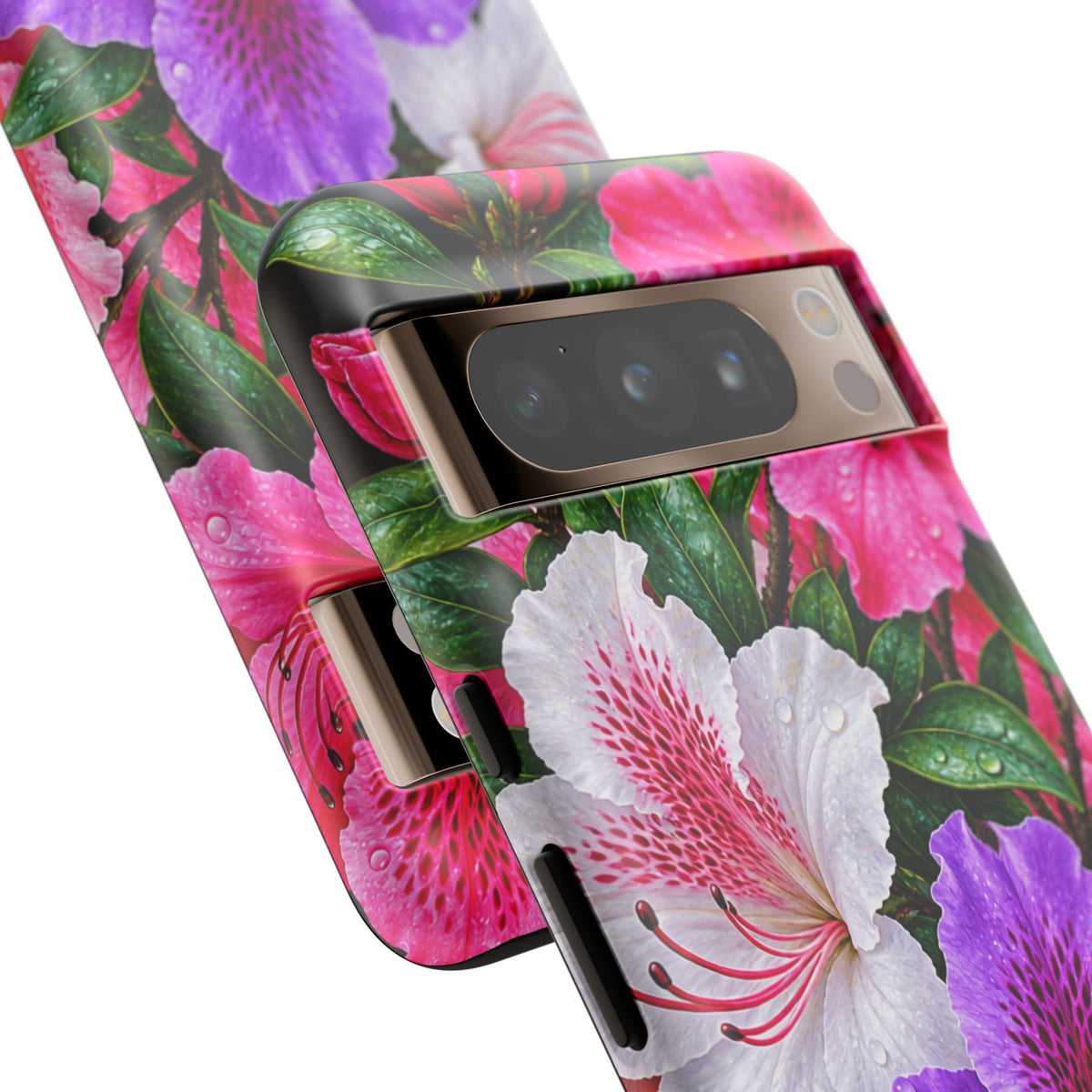 Floral Azalea Phone Case — Vibrant Pink & Purple Blossom Protection