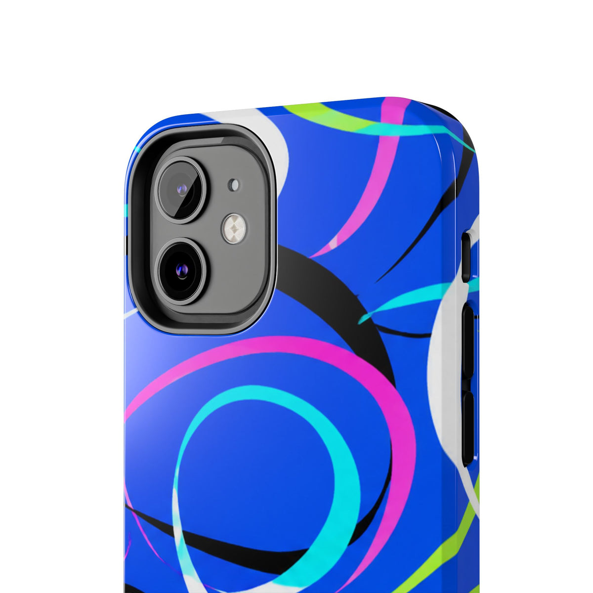 Tough Phone Case — Blue Abstract Swirl Protective Cover