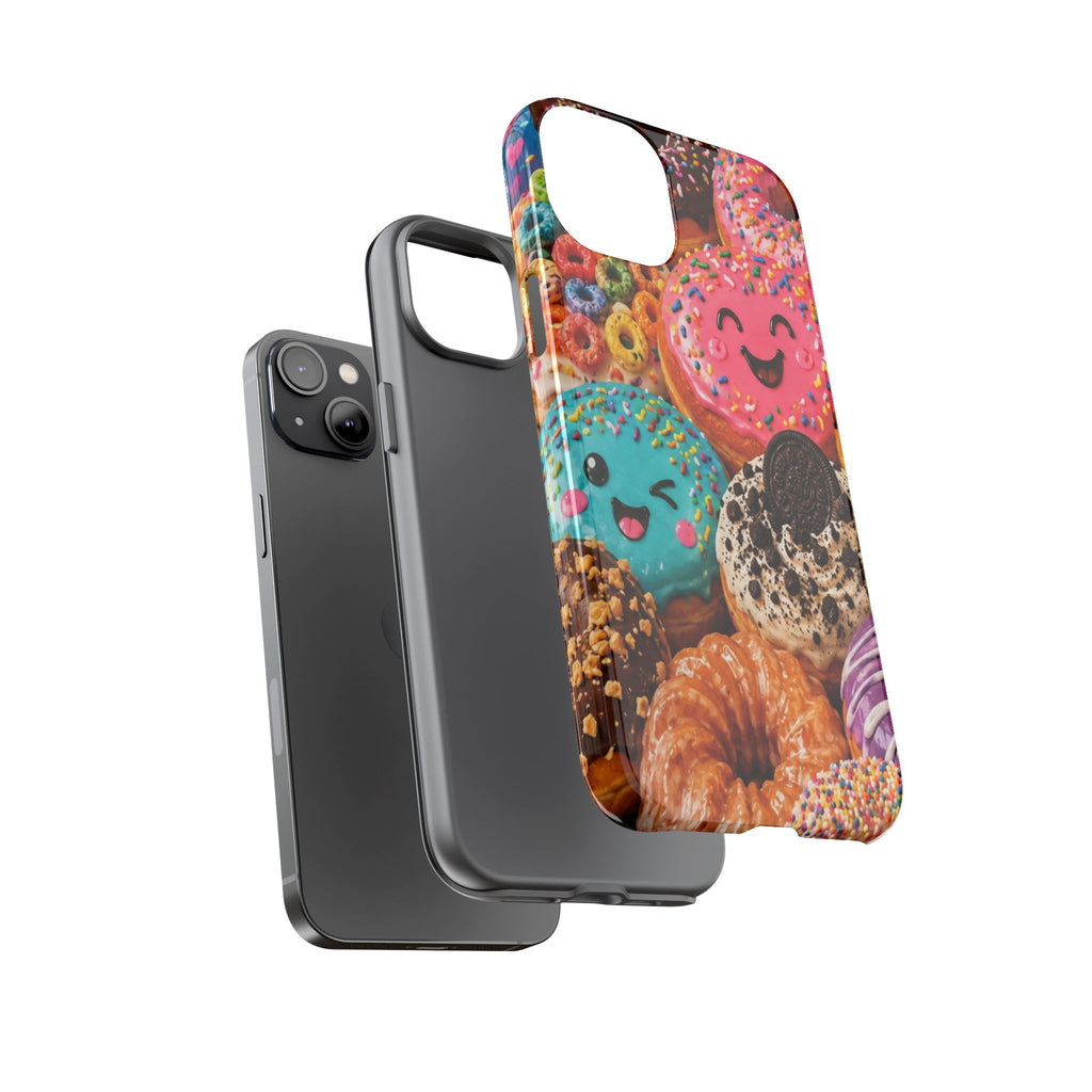 Donut Smile Tough Phone Case — Cute Colorful Desserts Protective Cover