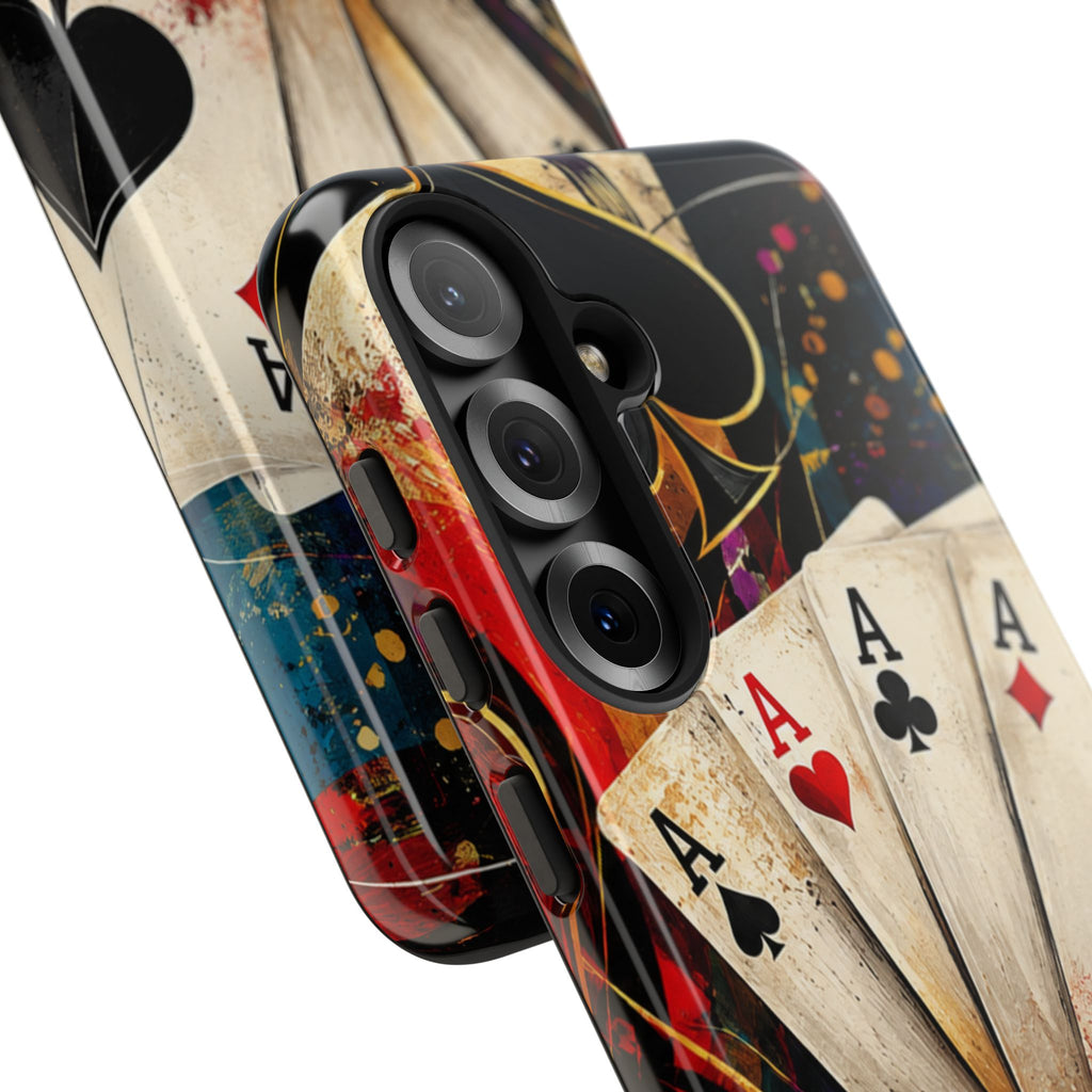 Casino Poker Ace Phone Case — Vintage Playing Cards & Chips Protective Cover