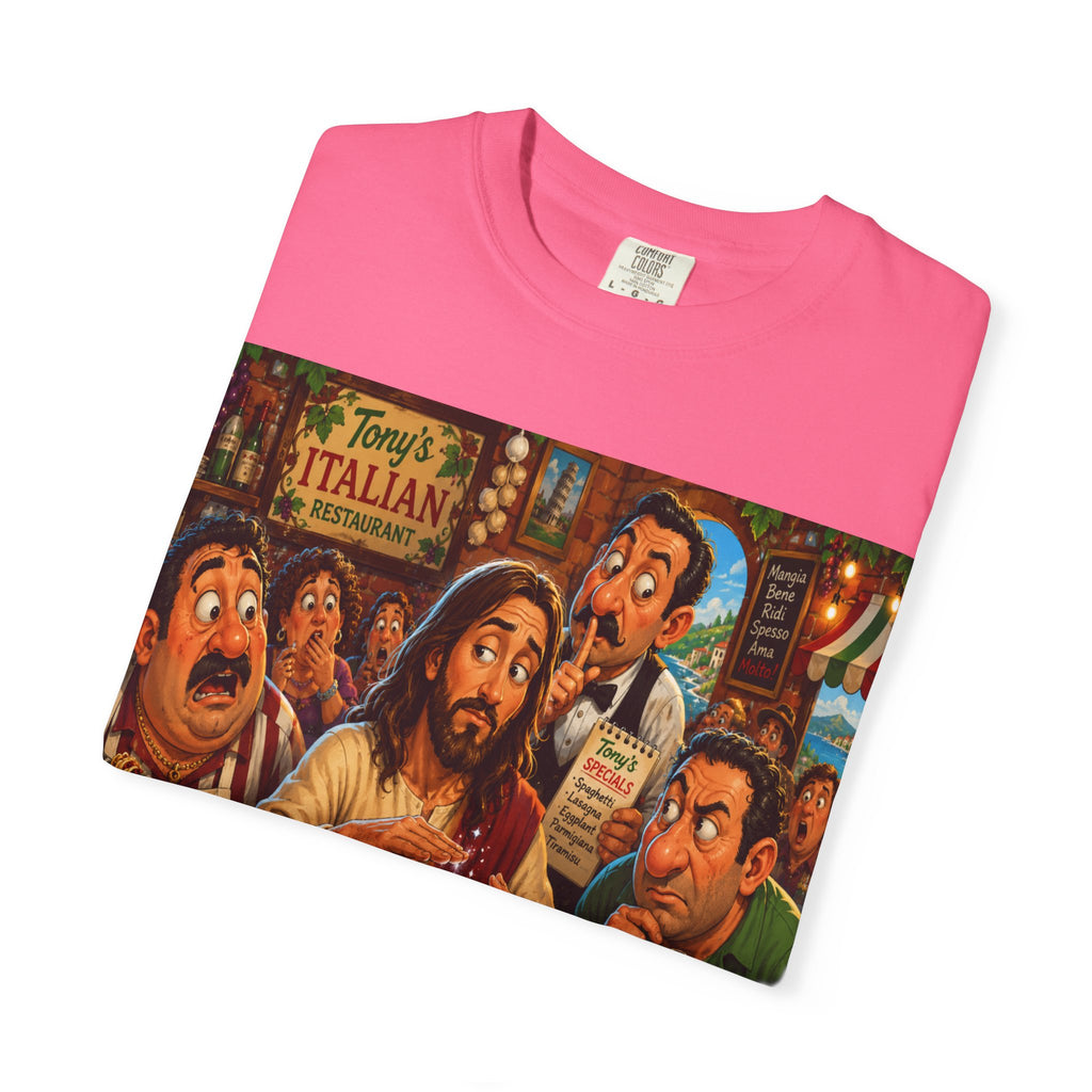 Jesus Turning His Water Into Wine  Scene T-shirt | Italian Parlor Illustration
