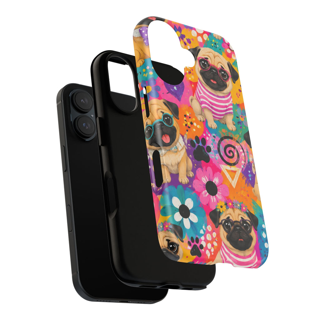 Pug Pop Art Phone Case — Colorful Pug Pattern Tough Case
