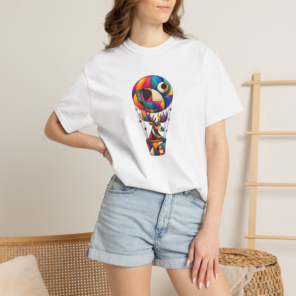 Hot Air Balloon Abstract Art T-Shirt