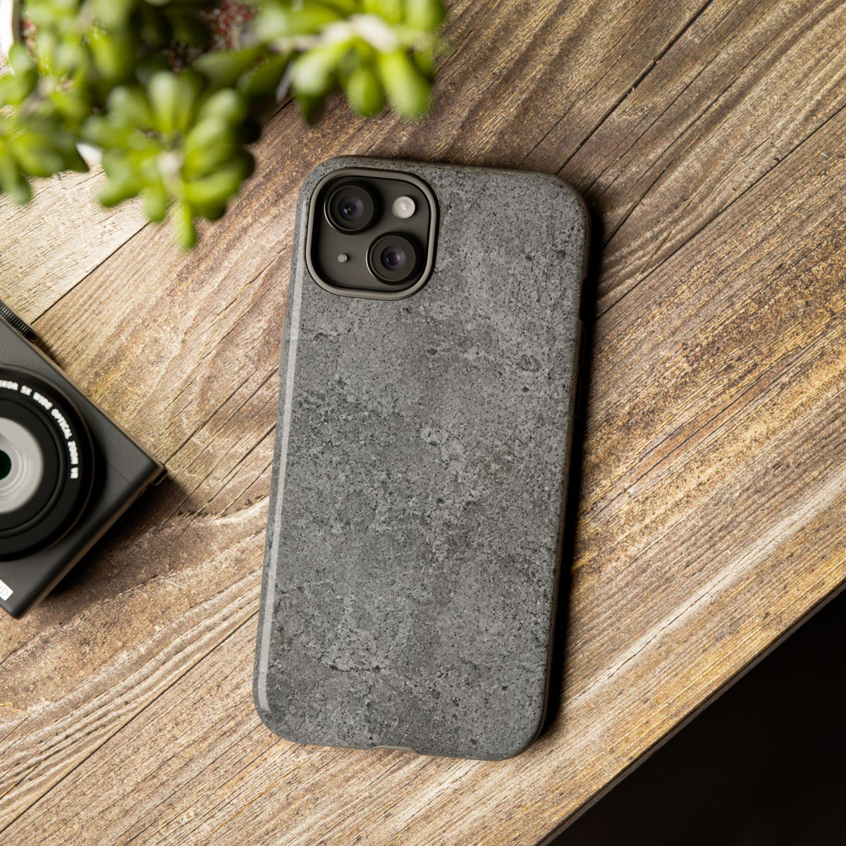 Concrete Texture Phone Case — Rugged Grey Protective iPhone Cover