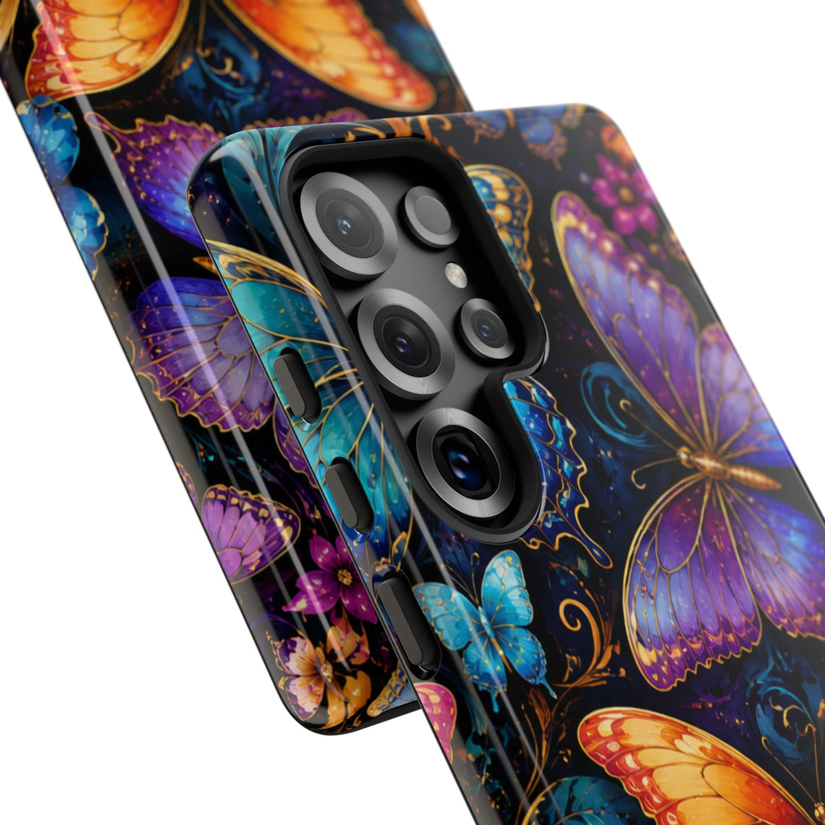 Butterfly Tough Phone Case — Colorful Floral Butterflies Protective Cover