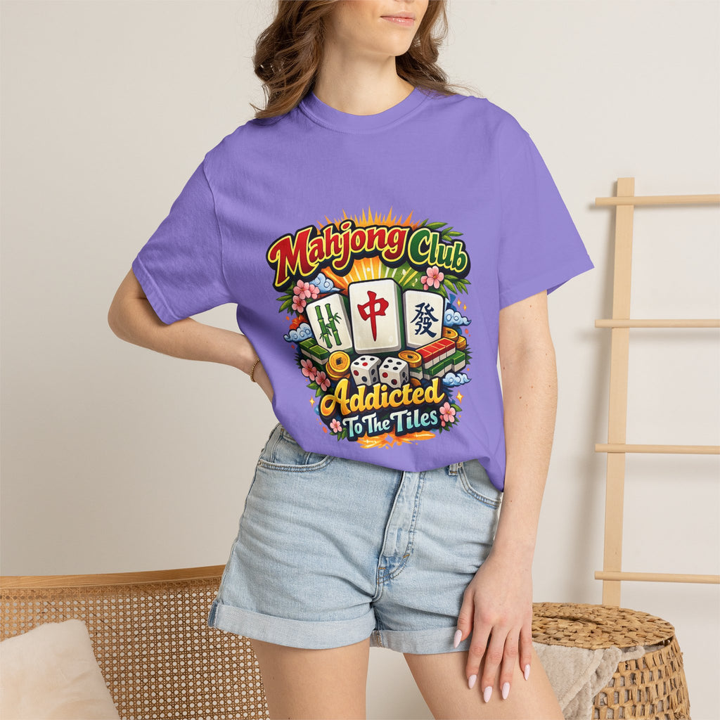Mahjong Club Addicted to the Tiles T-shirt | Mahjong Graphic Tee
