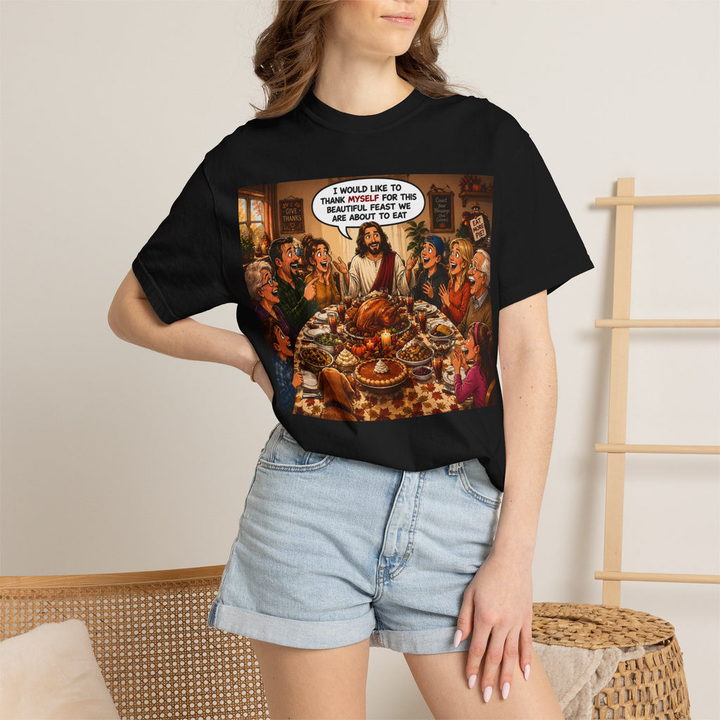 Thankful Feast T-Shirt — Funny Thanksgiving Pilgrims Dinner Tee