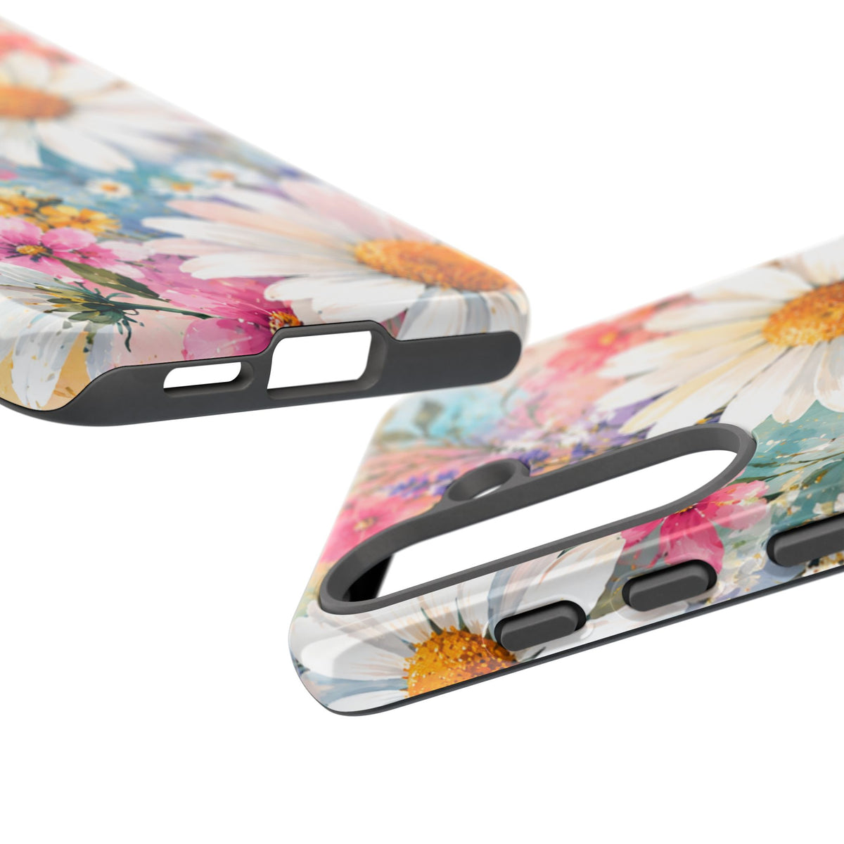 Floral Daisy Phone Case — Watercolor Daisies Protective Tough Case