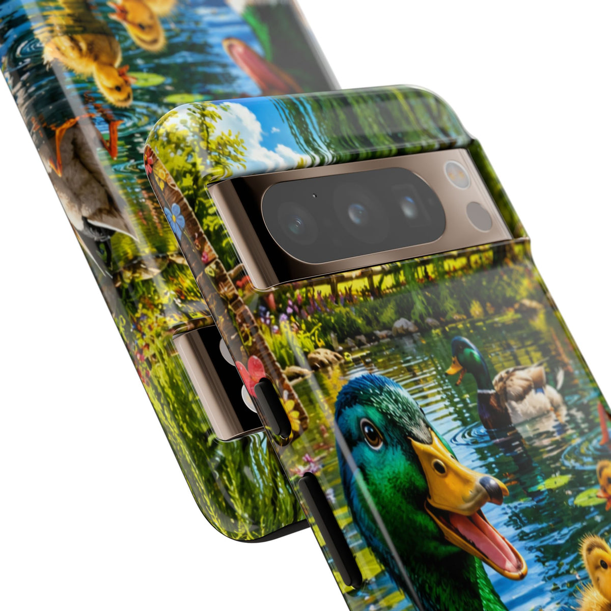 Duck Family Phone Case — Cute Mallard & Ducklings Protective Tough Case