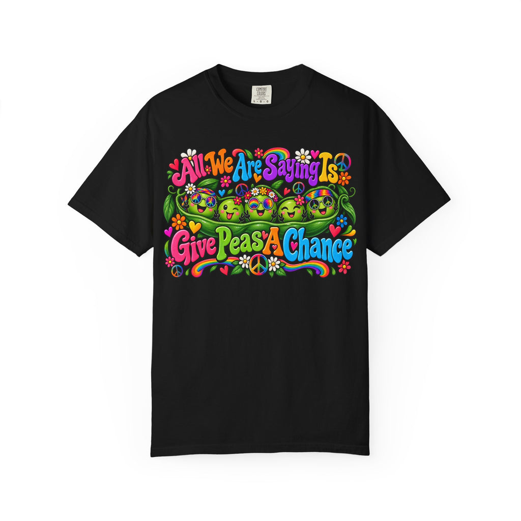 Give Peas a Chance T-Shirt — Retro Hippie Peace Garden Tee