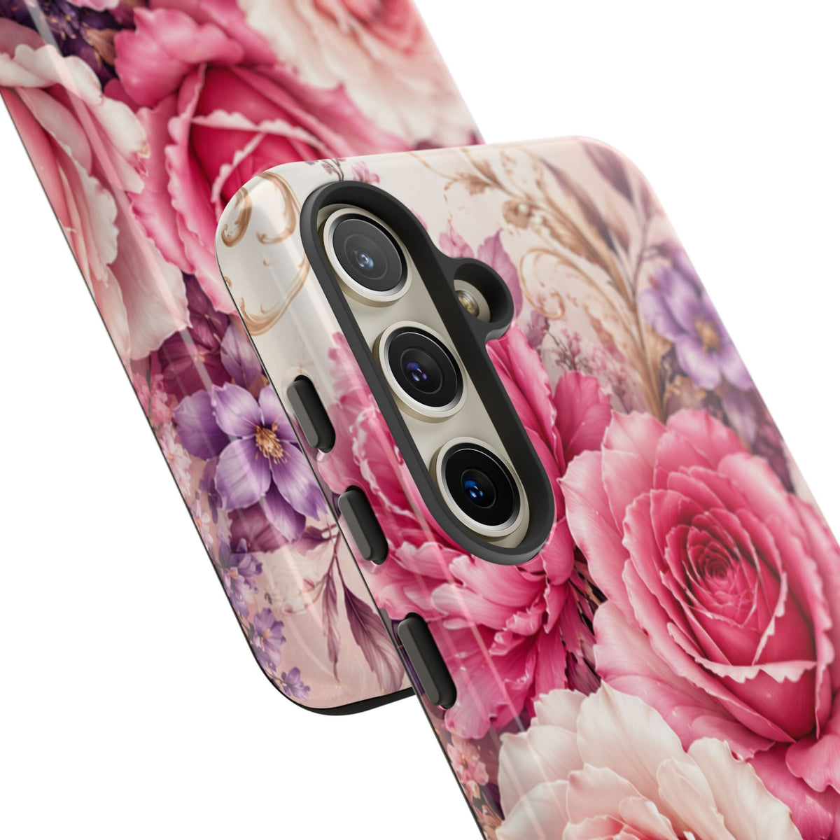 Pink Vintage Roses phone case | floral iPhone cover