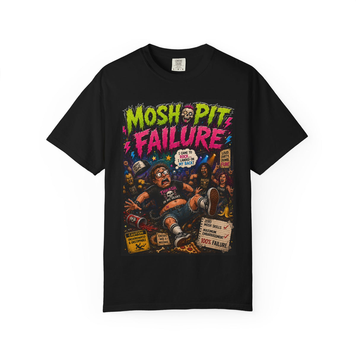 Mosh Pit Failure T-shirt | Punk Concert Crowd Graphic Tee