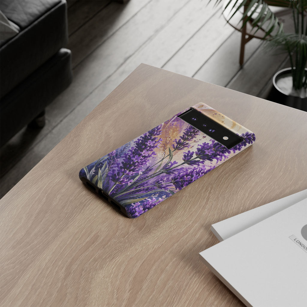 Lavender Bouquet Tough Phone Case — Protective Floral iPhone Case
