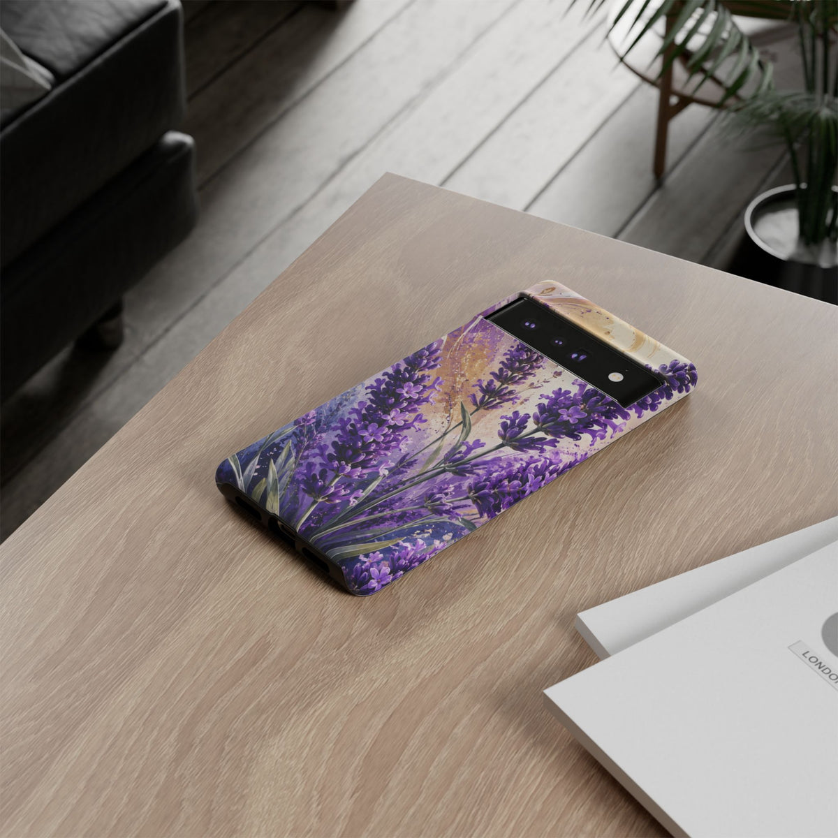 Lavender Bouquet Tough Phone Case — Protective Floral iPhone Case
