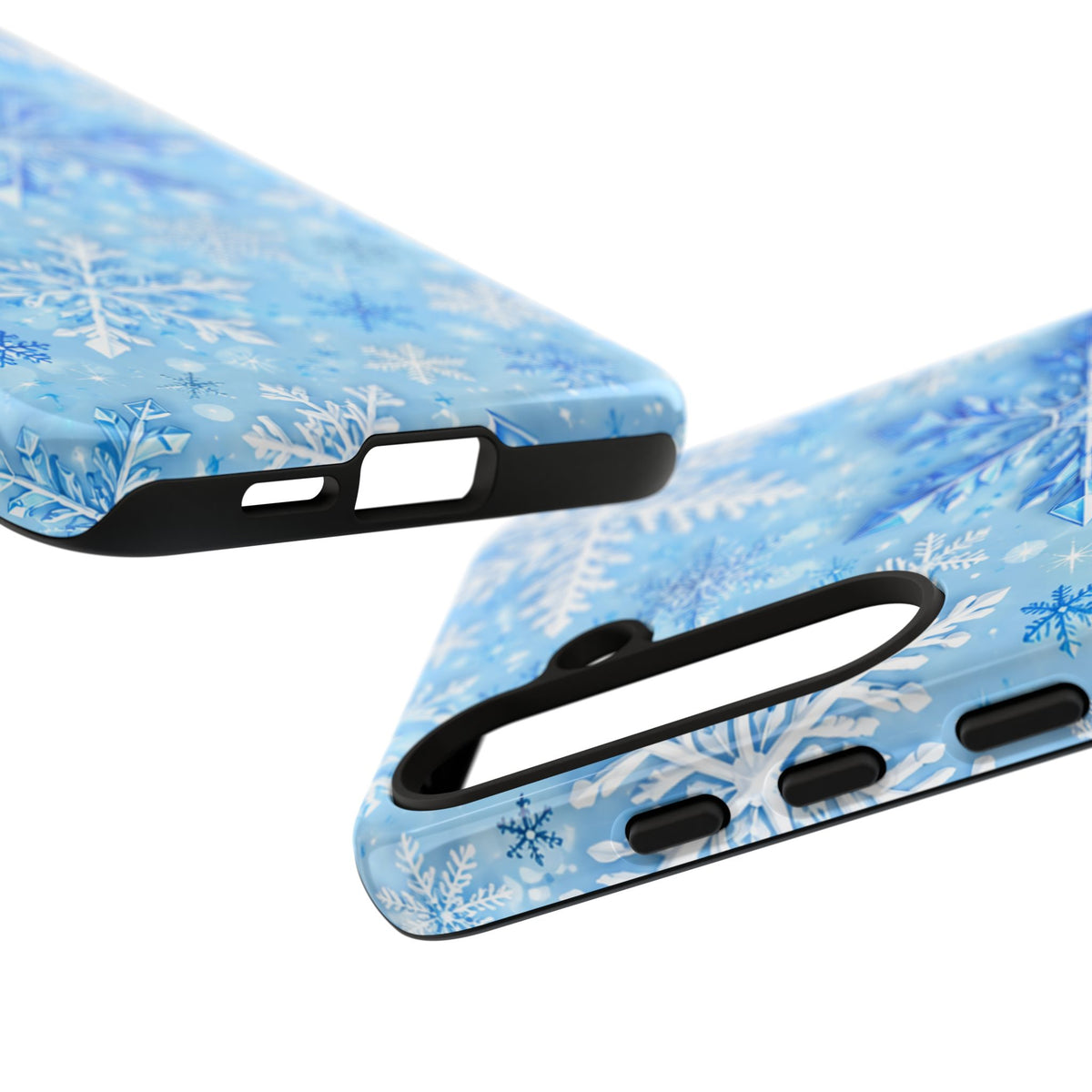 Winter Snowflake Tough Phone Case — Blue Holiday Protective Cover