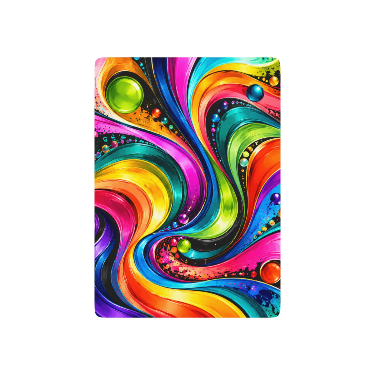 Psychedelic Swirl Poker Playing Cards — Vibrant Back Design, Standard Ace Spade Face