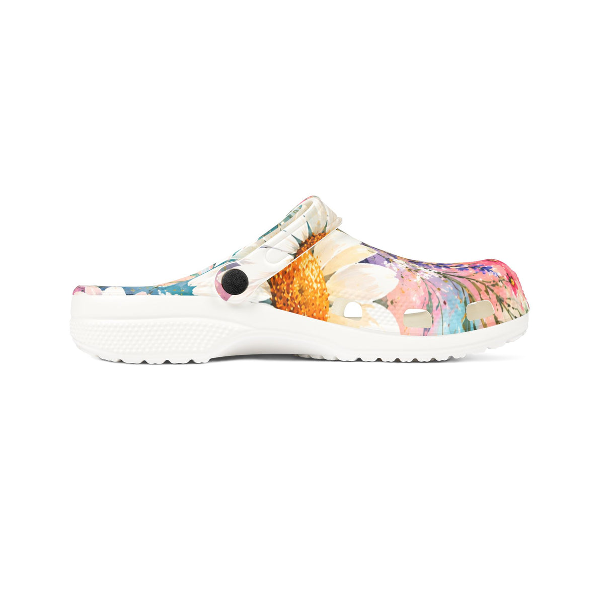Floral Daisy EVA Foam Clogs — Lightweight Water-Resistant Garden Shoes